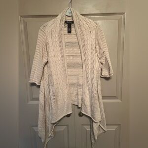 Chic Cream Open-Front Cardigan